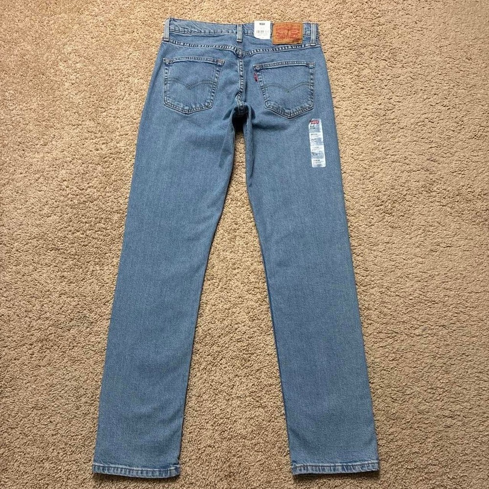 New With Tags Levi's 511 Slim Straight Stretch Light Wash Blue Jeans Size 32x32